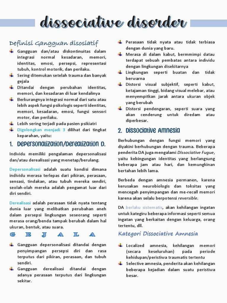 Kenapa Seseorang Bisa Mengalami Gangguan Disosiatif